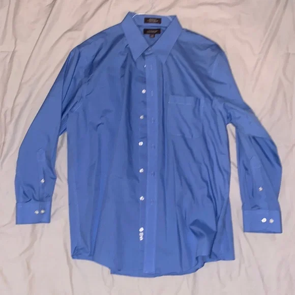 croft barrow dress shirt Croft & Barrow Wrinkle-Resistant Blue Dress Shirt
